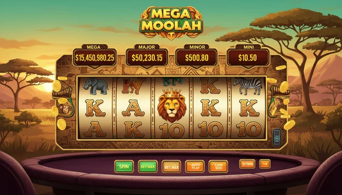 Mega Moolah স্লট গেম Krikya Casino